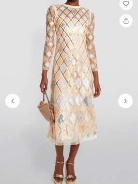 needle & thread delphine sequin ballerina dress Needle & Thread Confetti Floral Sequin Ballerina Maxi Dress